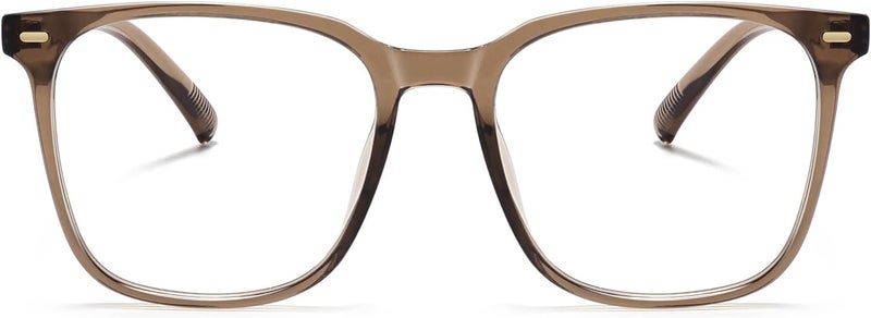 MACJERO Oversized Square Blue Light Blocking Glasses for Women Men, Anti-Fatigue Computer Monitor Gaming Glasses Reduce Eye Strain(Brown) - Image 2